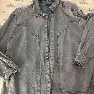 Denim Button-Up Shacket